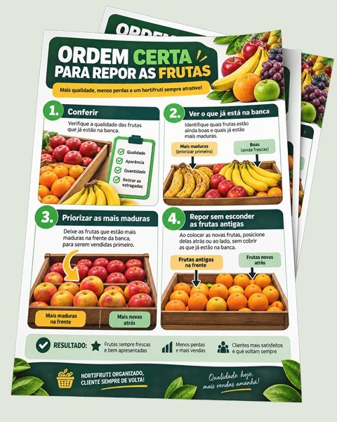 Bônus 3: Cartaz: Ordem Certa para Repor as Frutas