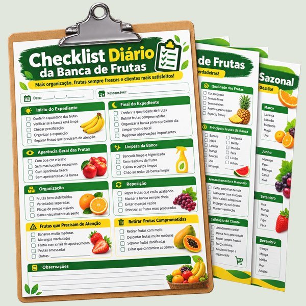 Bônus 5: Checklist Diário da Banca de Frutas