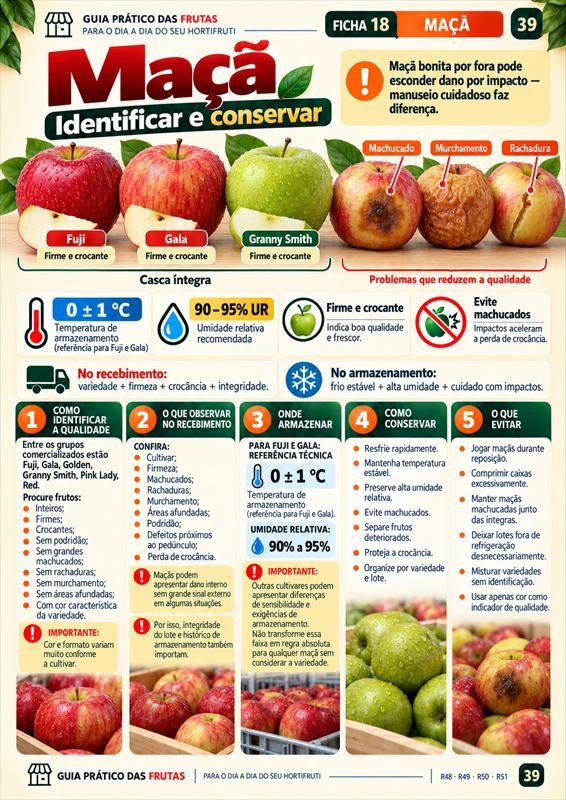 Ficha da Maçã — identificar e conservar