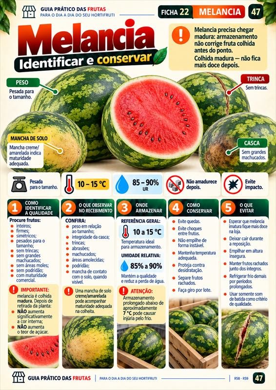 Ficha da Melancia — identificar e conservar